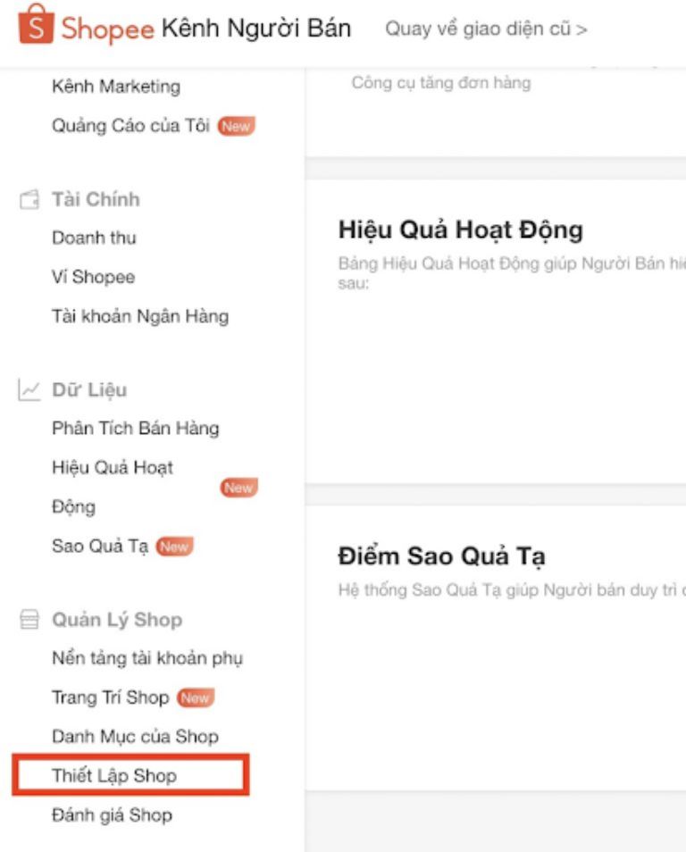 Hướng dẫn tạo kênh người bán Shopee