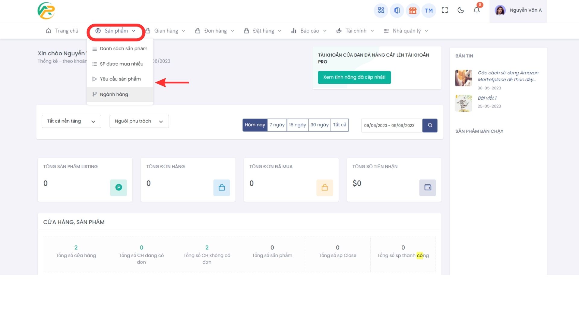 Hướng dẫn thêm yêu cầu sản phẩm trong quản lý yêu cầu sản phẩm trong APG Seller